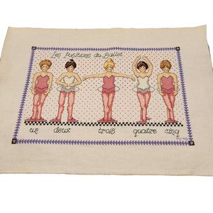 Ballet Positions Cross Stitch Project Complete Little Ballerinas Girl's Bedroom